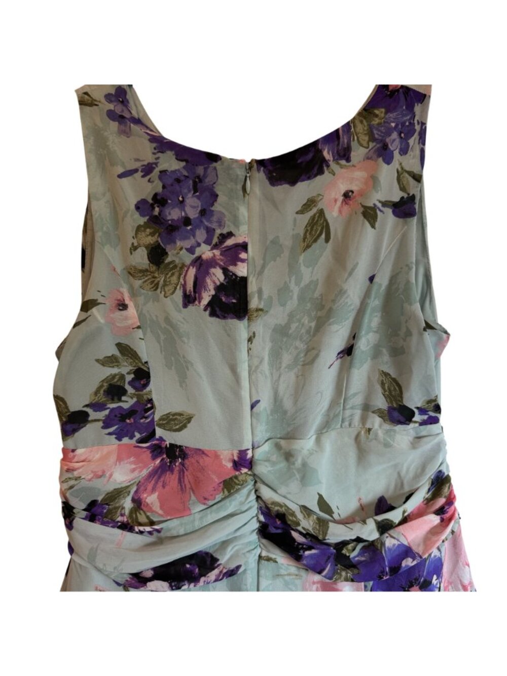 Black Label Evan-Picone Sleeveless Fit & Flare Dress Watercolor-Style Floral 12 - Picture 4 of 13